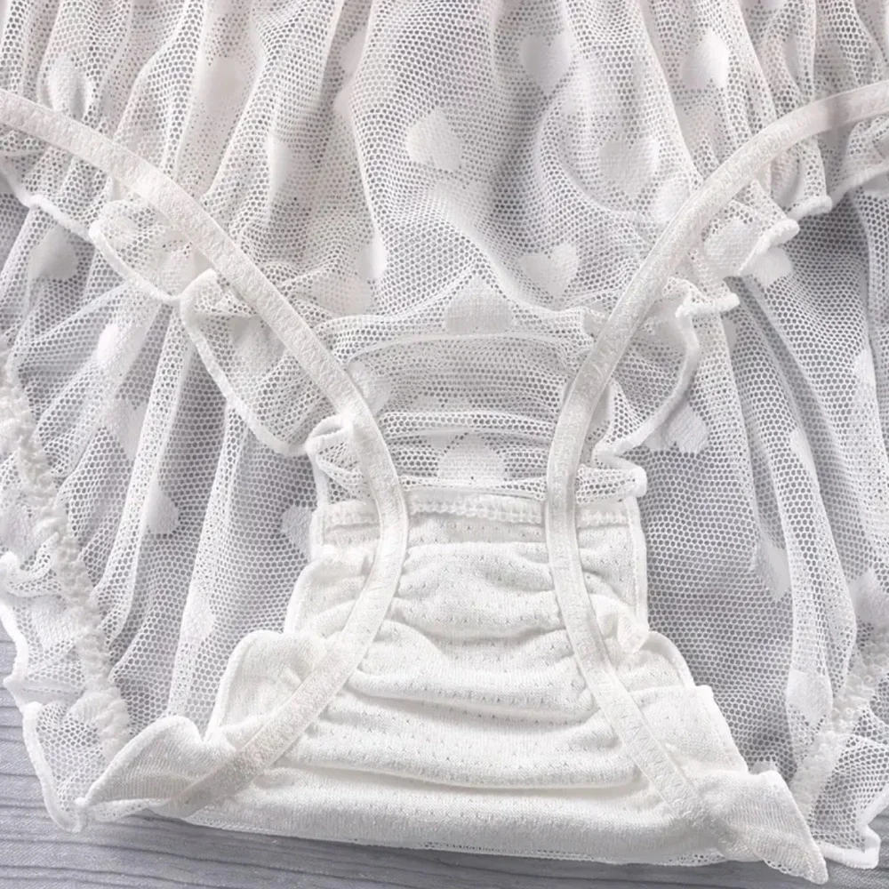 Elegant Sheer Hearts Lingerie Set - Picture 6 of 8